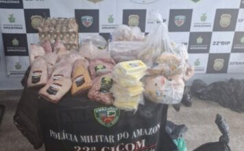 Mulheres são detidas furtando carnes, leite e outros materiais em restaurante em Manaus