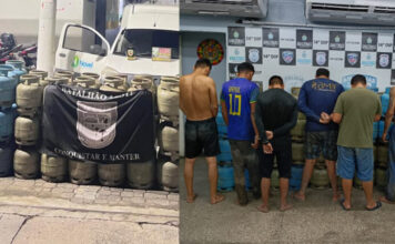 Polícia prende sete homens por furtar 68 botijas de gás no Jorge Teixeira