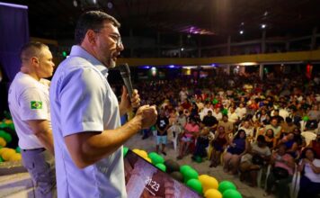 Wilson Lima destaca redução dos homicídios e fortalecimento da segurança pública durante lançamento da pré-candidatura de Vinícius Almeida