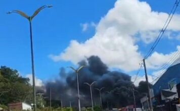 VÍDEO: Área de mata pega fogo e assusta pedestres no Nova Cidade