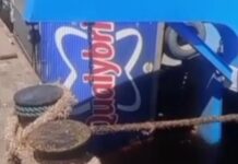VÍDEO: Caminhão de empresa de limpeza caiu ao tentar embarcar em balsa no Porto da Ceasa