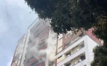 Princípio de incêndio atinge apartamento em prédio no Vieiralves em Manaus