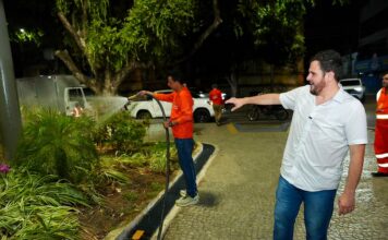 Prefeito Renato Junior amplia irrigação de árvores em Manaus durante período de calor extremo