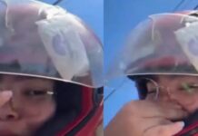 VÍDEO: Jovem encontra aborvente no capacete de motoqueiro de aplicativo em Manaus