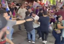 VÍDEO: Durante debate na TV A Crítica, apoiadores políticos br1gam na porta da emissora