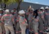 Eletricistas terceirizados da Âmbar Energia fazem uma greve por melhores condições de trabalho em Manaus