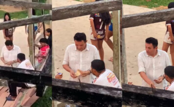 Compra de votos? Prefeito de Itamarati é filmado entregando dinheiro para morador participar de evento político