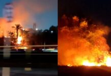 VÍDEO: Fogo consome área de mata próximo ao Hospital Delphina Aziz