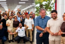 Prefeita Valciléia Maciel recebe ministro e superintendente da Pesca e destaca investimentos no Terminal Pesqueiro de Manacapuru