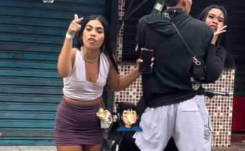 VÍDEO: Mulheres são flagradas br1gando com homem na frente de adega na zona Leste de Manaus
