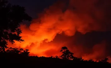VÍDEO: Fogo volta a consumir lixão em Iranduba e preocupa população por conta da fumaça tóxica no local